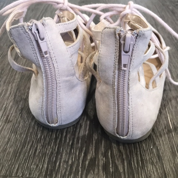 Charlotte Russe blush pink lace up ballet flats sz 7 (fits like a size 6) - Picture 4 of 9